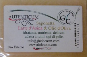 Autenticum saponetta latte asina e olio d'oliva Saponetta Autenticum latte d'asina e olio oliva